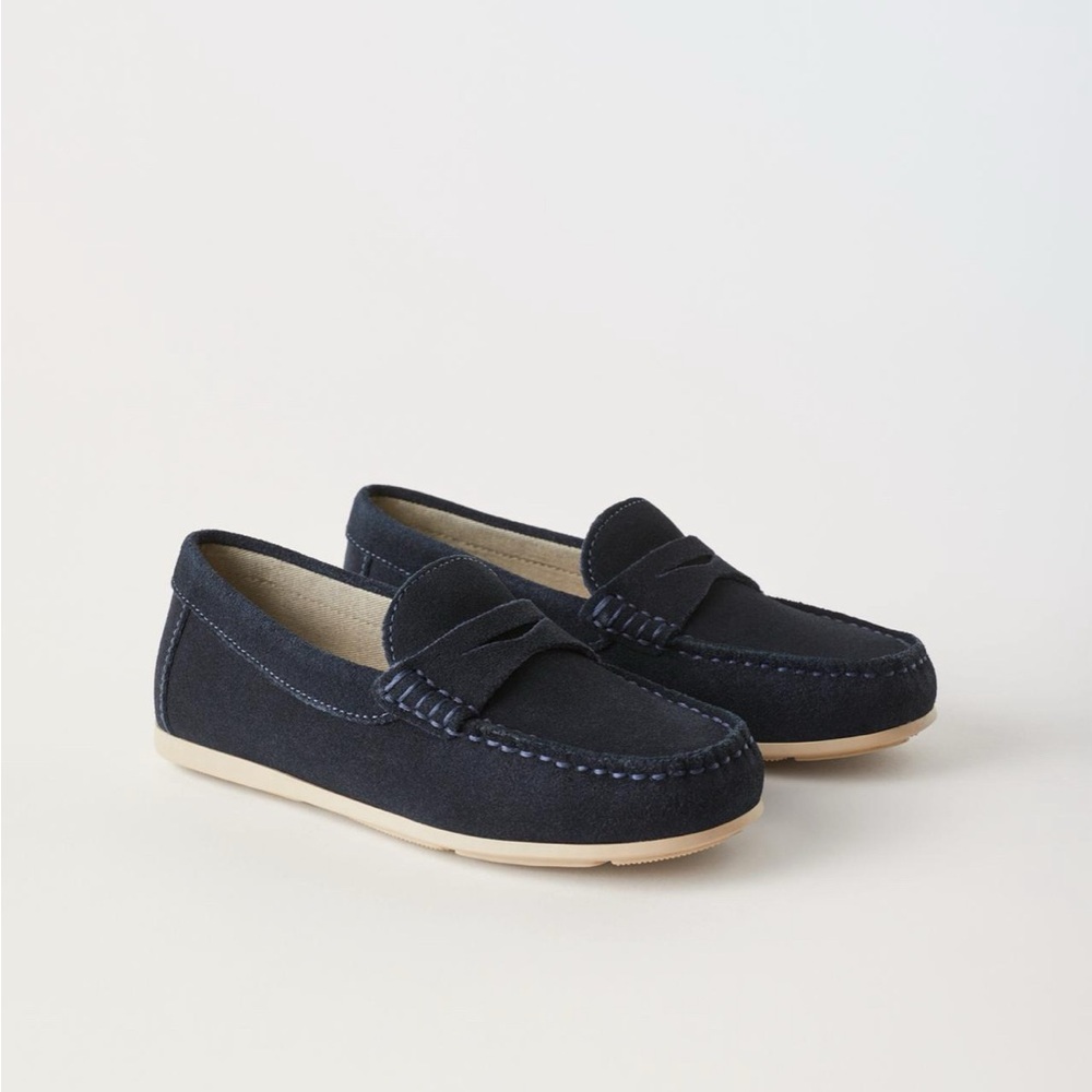 Kids Zara Loafers Navy Blue sz: 33 (8.2 inches)
